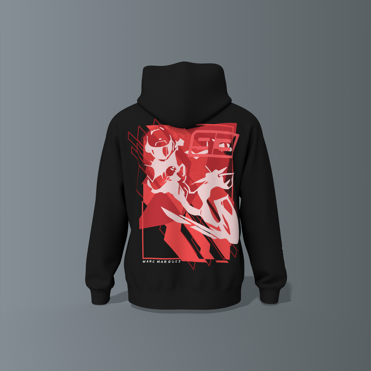 MM93 Rider Back Graphic Oversized Hoodie
