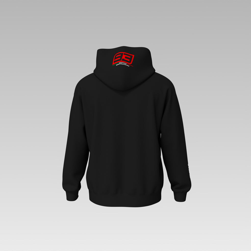 Marc Marquez MM93 Black Hoodie – Red Ant Graphic MotoGP Sweatshirt