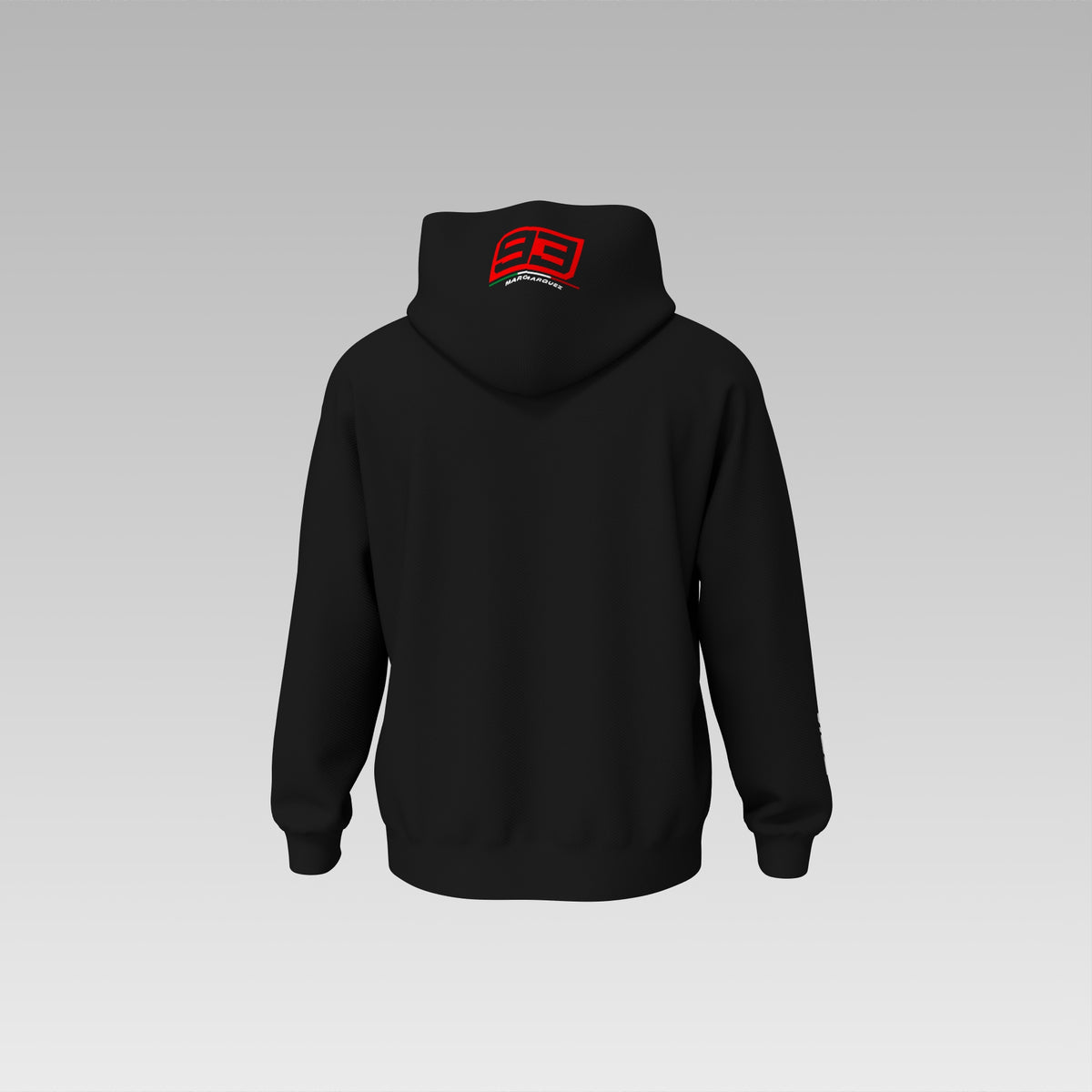 Marc Marquez MM93 Black Hoodie – Red Ant Graphic MotoGP Sweatshirt