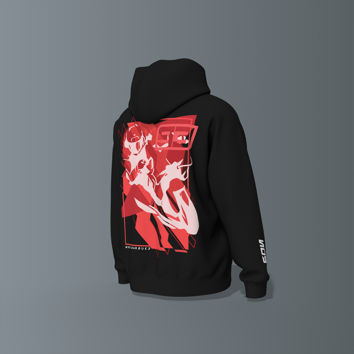 MM93 Rider Back Graphic Oversized Hoodie