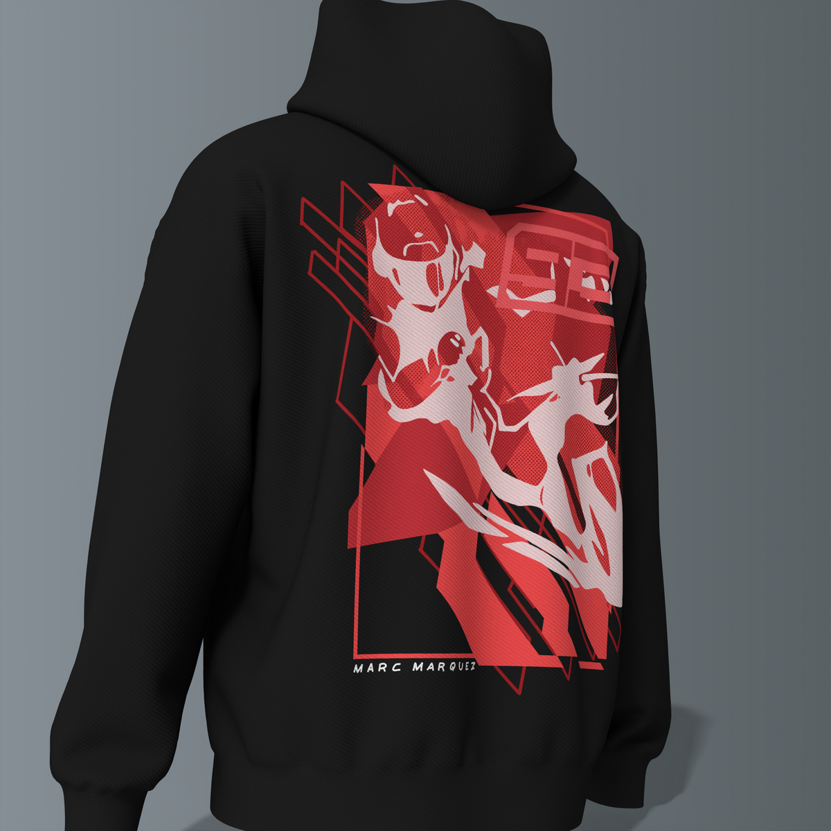 MM93 Rider Back Graphic Oversized Hoodie
